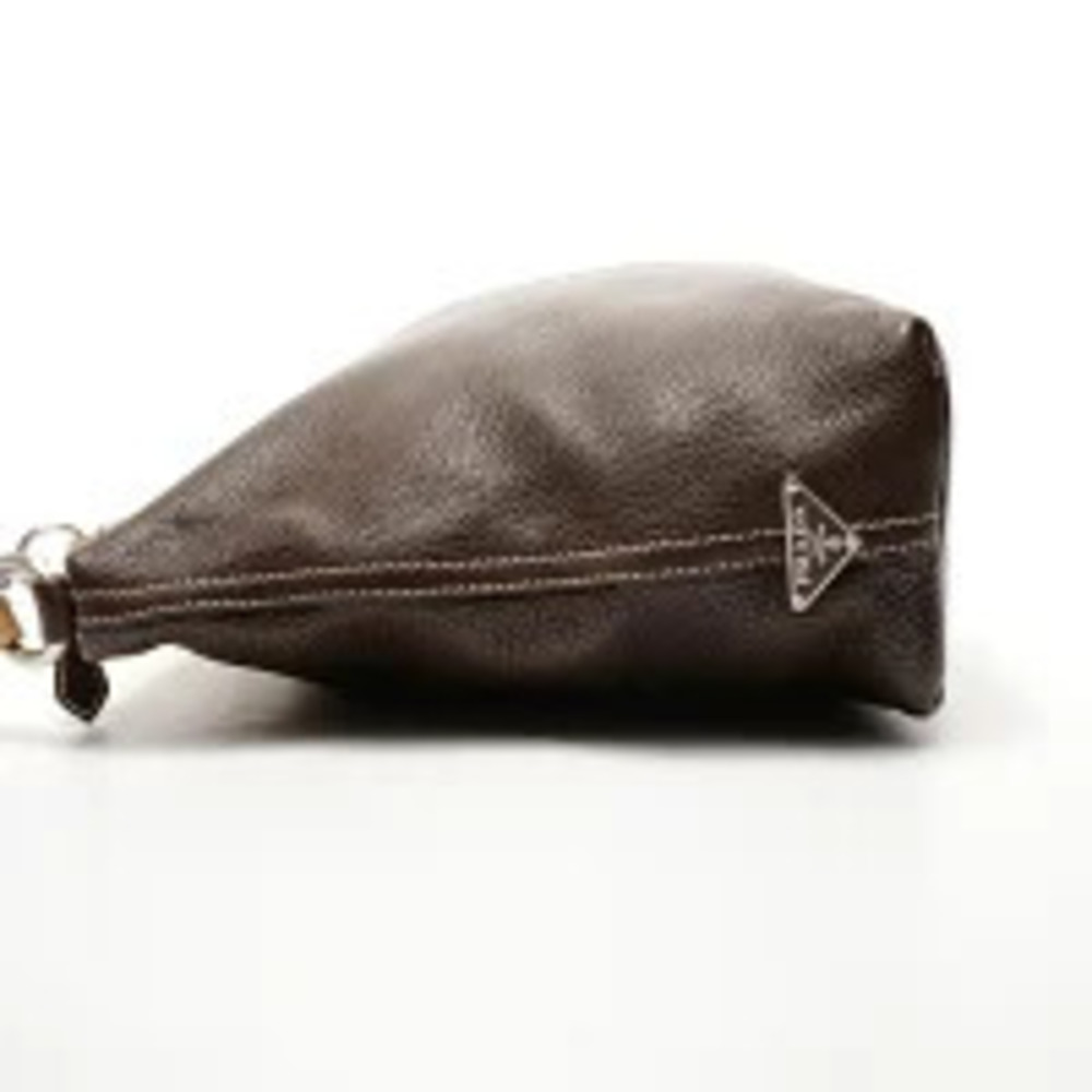 Prada Leather One Shoulder Hobo Bag Brown - Picture 3 of 11